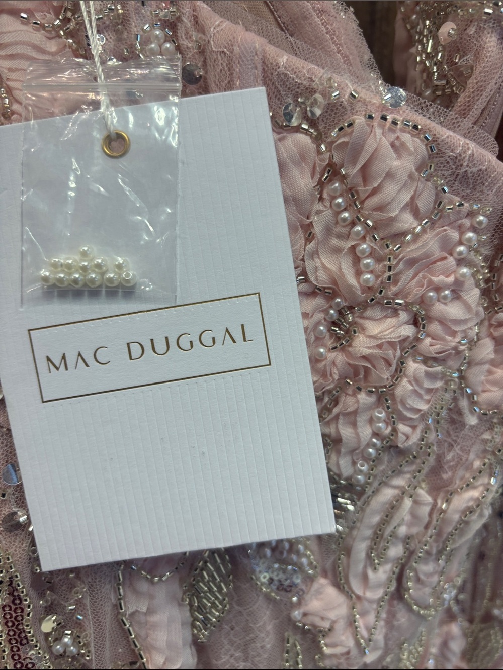Mac Duggal 21283 Pink Embroidered Evening Gown - Picture 6 of 6